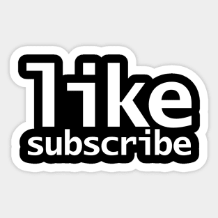 Like Subscribe Funny Typography Sticker